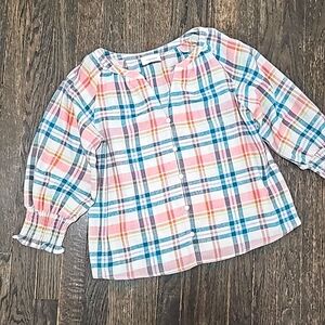 💥ANDREE by UNIT size Small plaid spring colors flannel